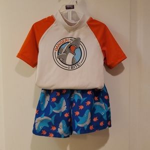 Shark Swim Shorts with Shirt